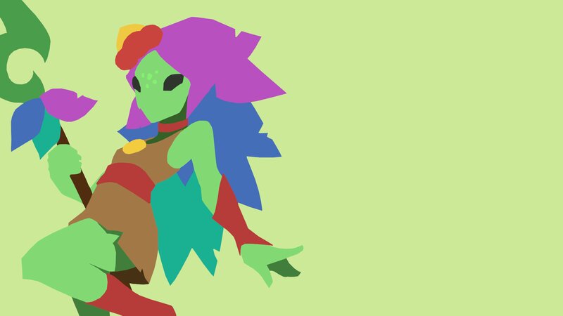 Green Alien Character — Playful, Digital Art, Staff
