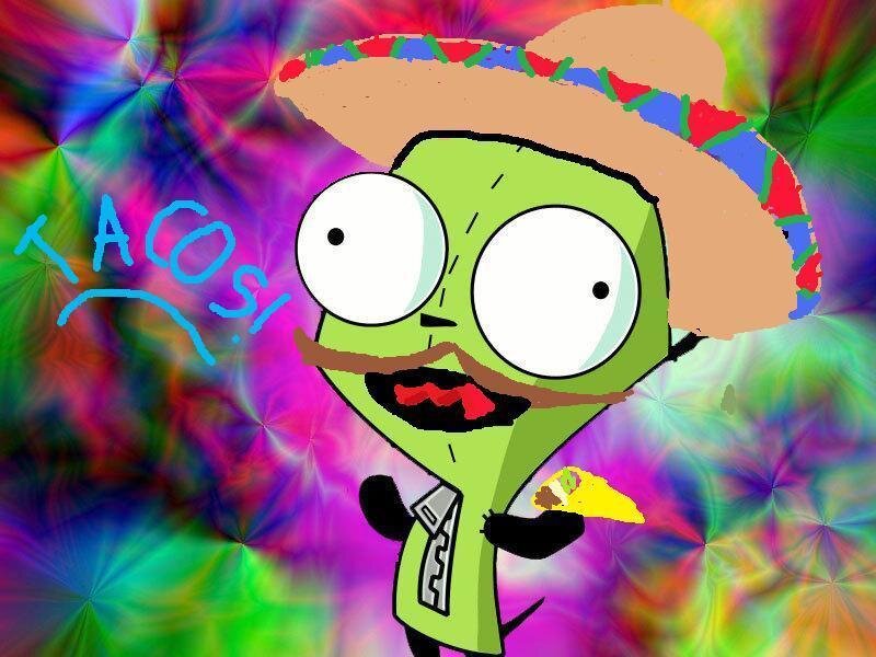 Green Alien Character — Psychedelic