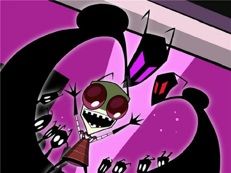 Green Alien Character — Purple, Dramatic, Comic