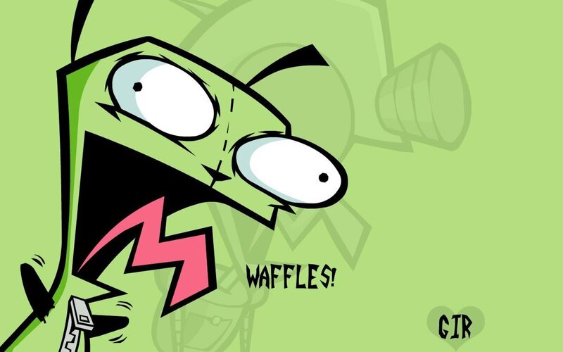 Green Alien Character — Shocked, Comic, Waffles