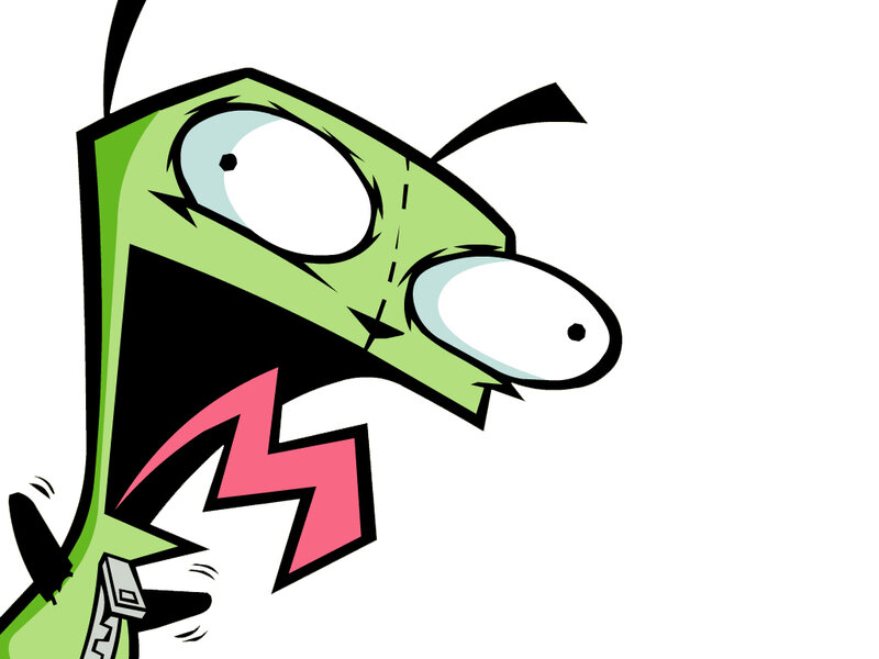 Green Alien Character — Shocked