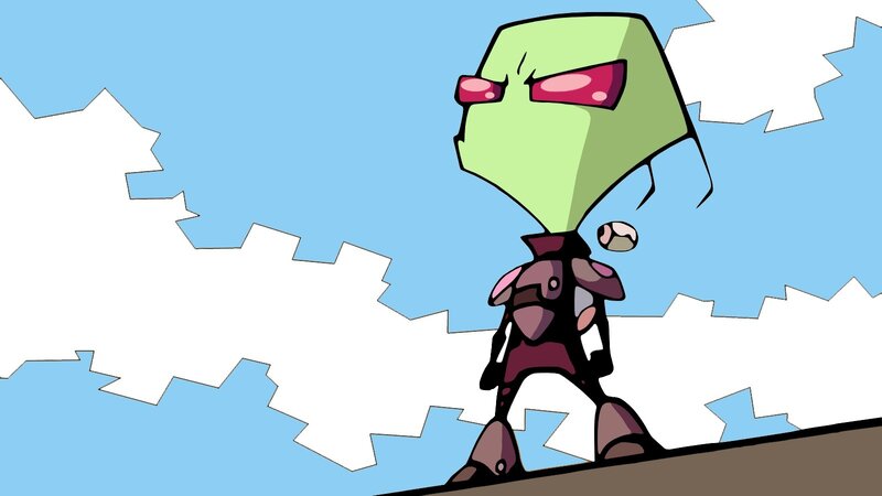green alien character standing