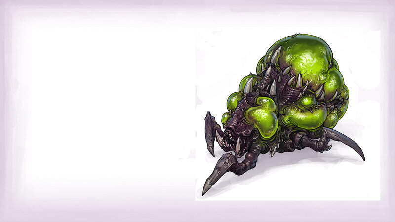 green alien creature concept art