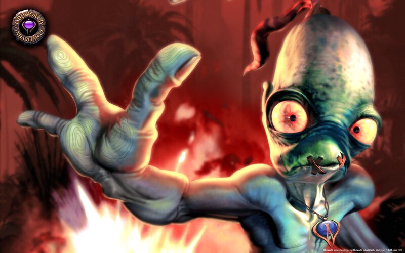 Green Alien Creature — Red