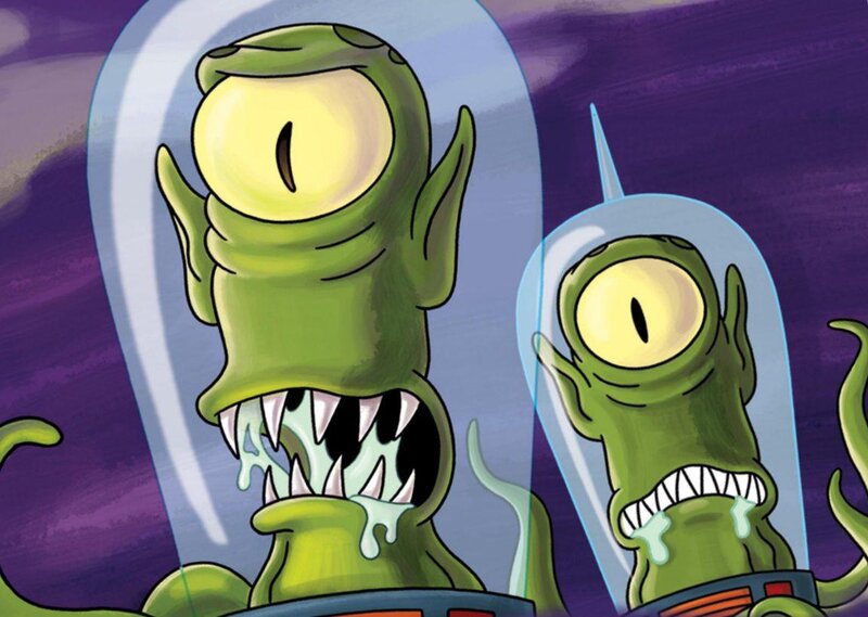 Green Alien Creatures — Dramatic
