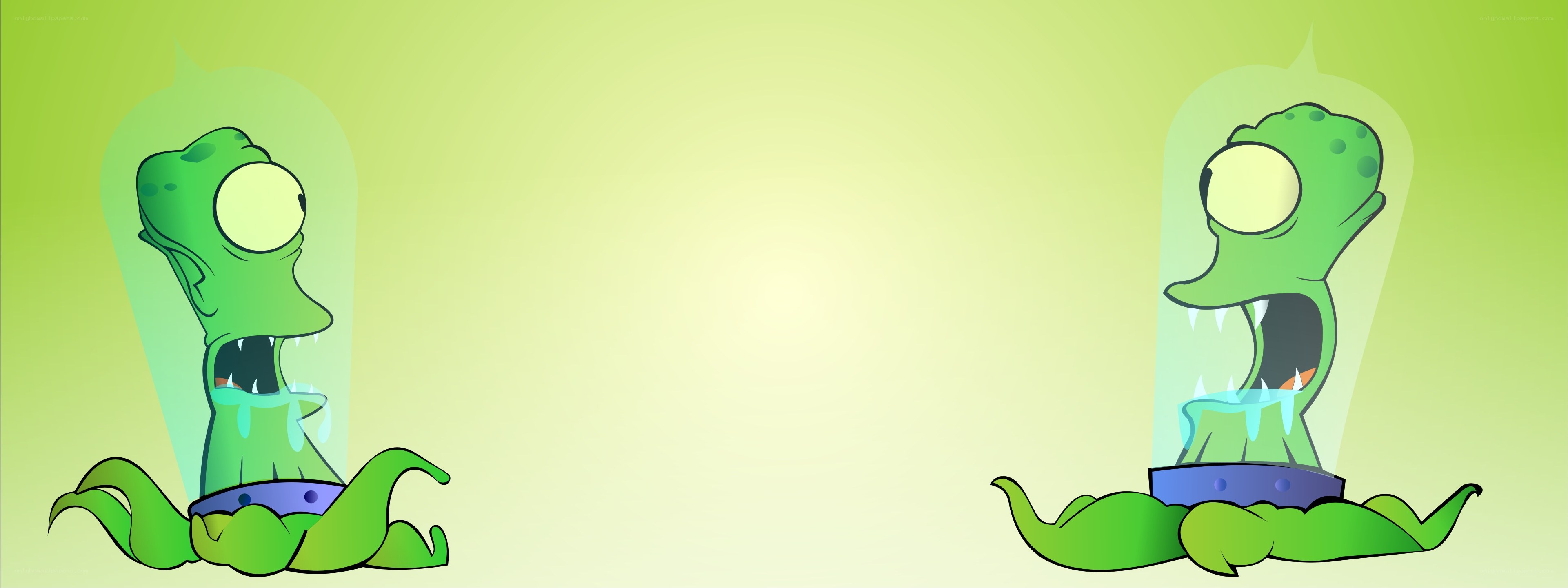 green alien creatures in glass tubes