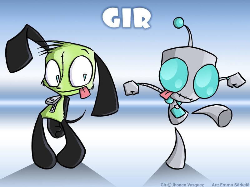 Green Alien Dog and Robot