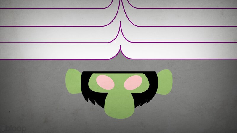 Green Alien Face — Playful
