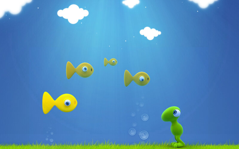 Green Alien Fish