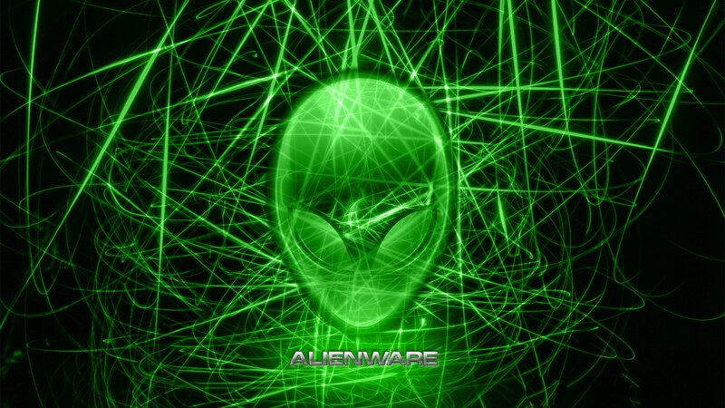 Green Alien Head — Futuristic