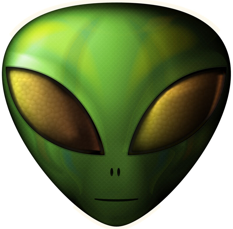 Green Alien Head — Neutral