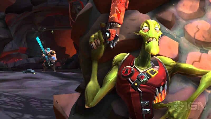 Green Alien Holding Gun — Action-packed