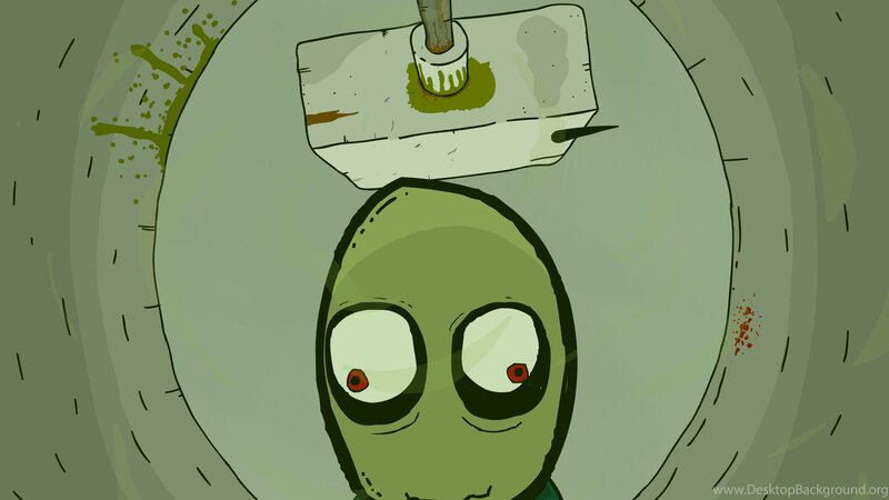 Green Alien in a Tube