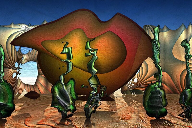 Green Alien-like Figures