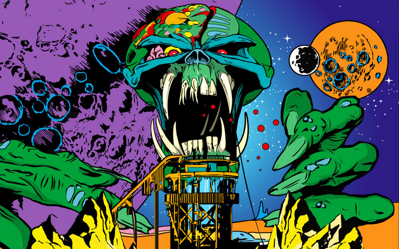 Green Alien Skull
