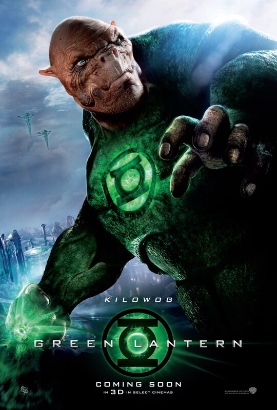 Green Alien Superhero
