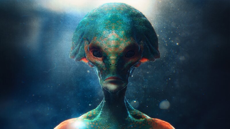Green Alien Underwater
