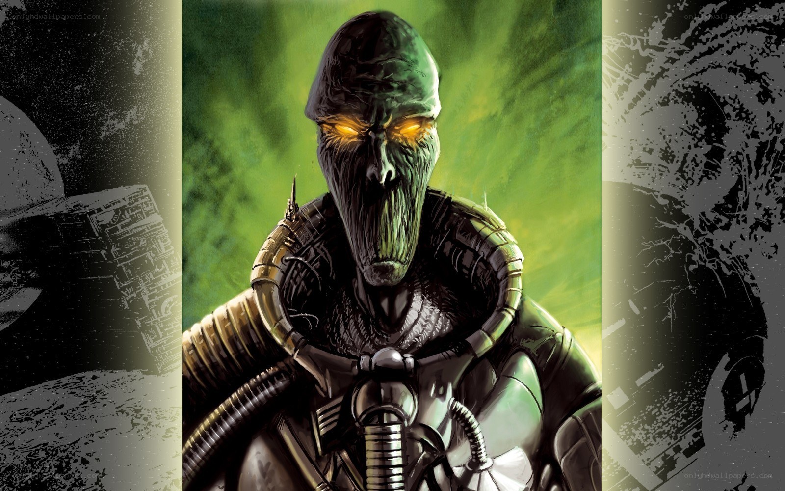green alien warrior