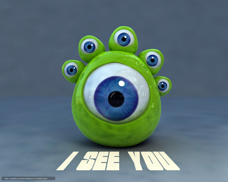 green alien with multiple eyes