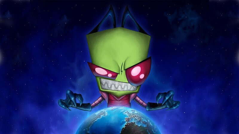Green Alien with Red Eyes — Blue