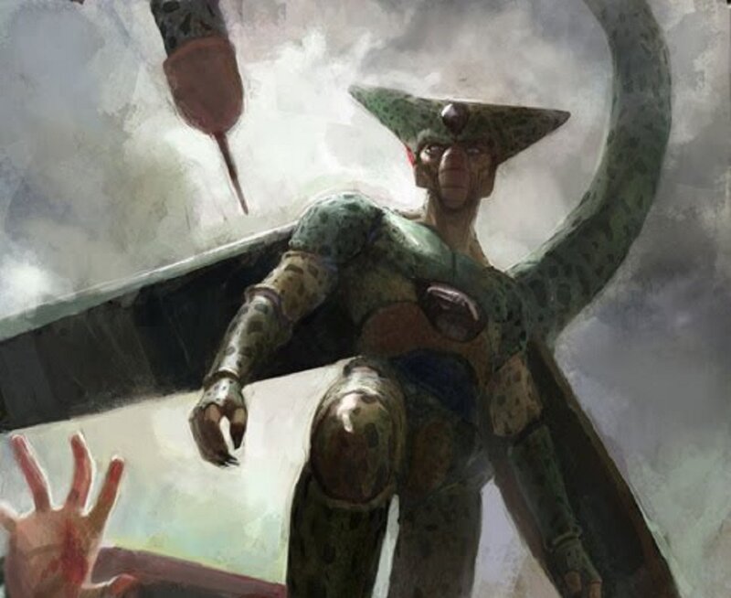 Green Alien with Tentacles