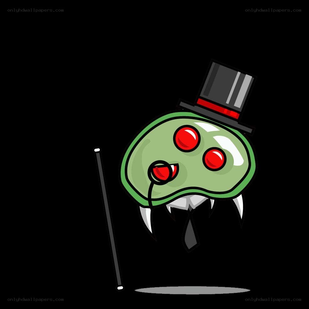 green alien with top hat