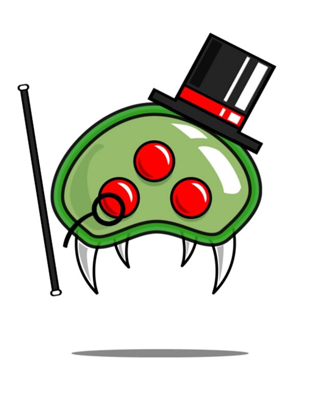 green alien with top hat