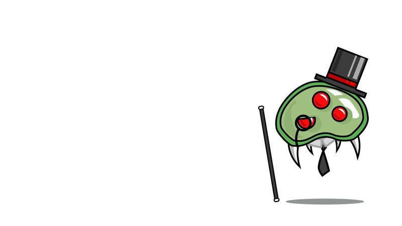 green alien with top hat