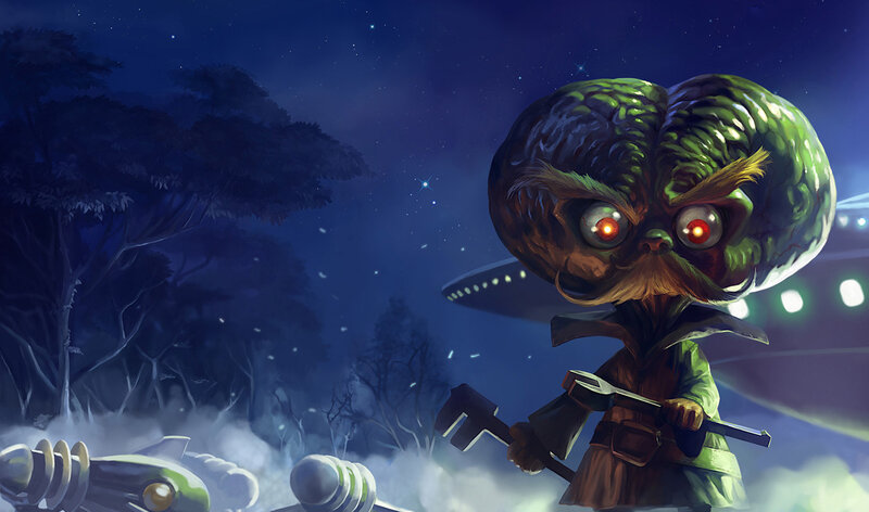 Green Alien with Wrench