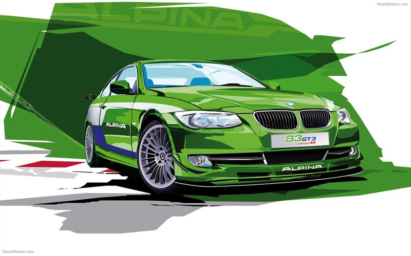 Green Alpina B3 GT3 car