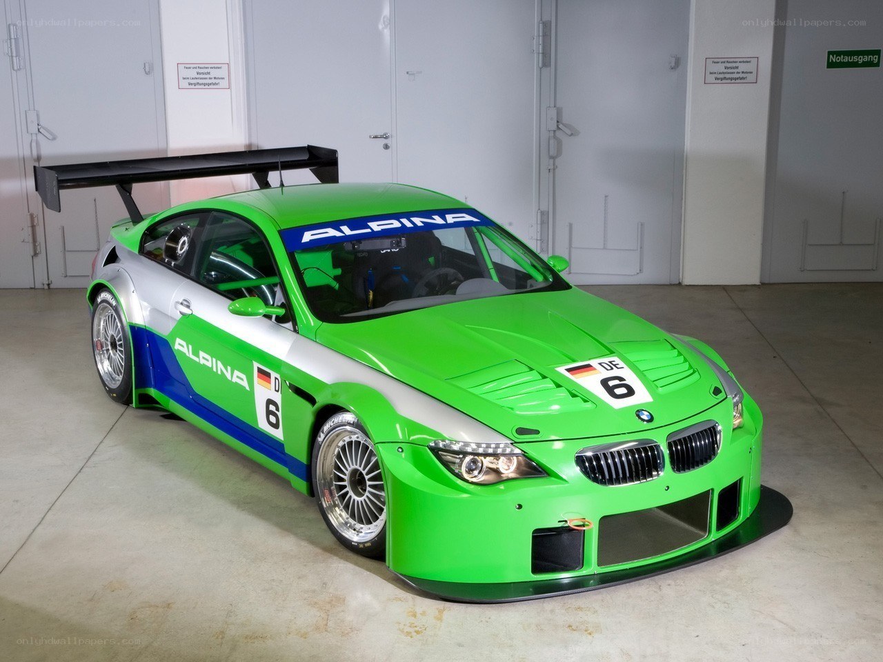 Green Alpina race car