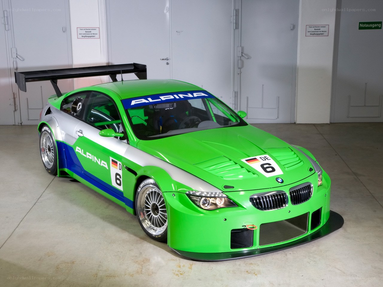 Green Alpina race car