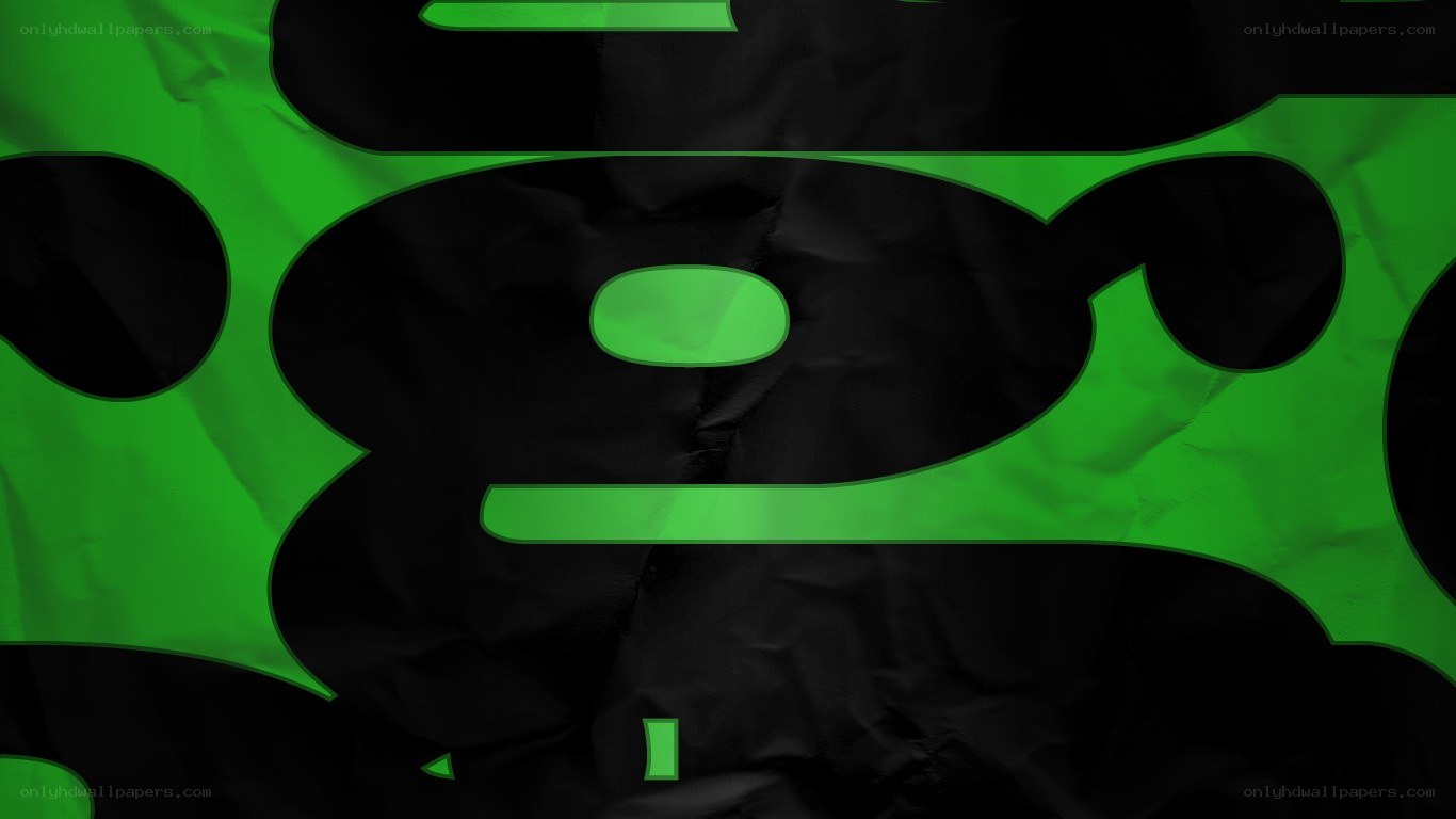green and black abstract design