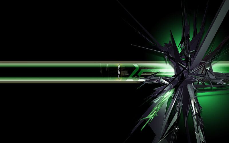 Green and Black Abstract Design — Dramatic