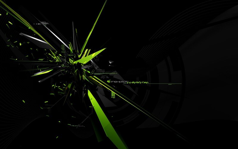 Green and Black Abstract Design — Dynamic