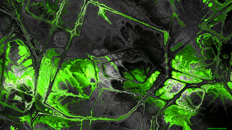 Green and Black Abstract Pattern — Dark