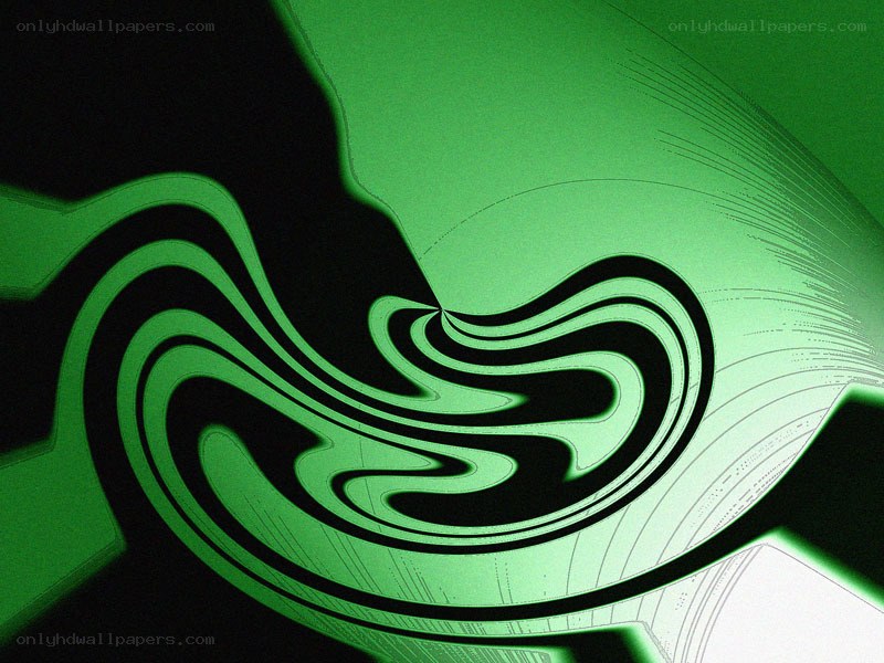 green and black abstract swirl
