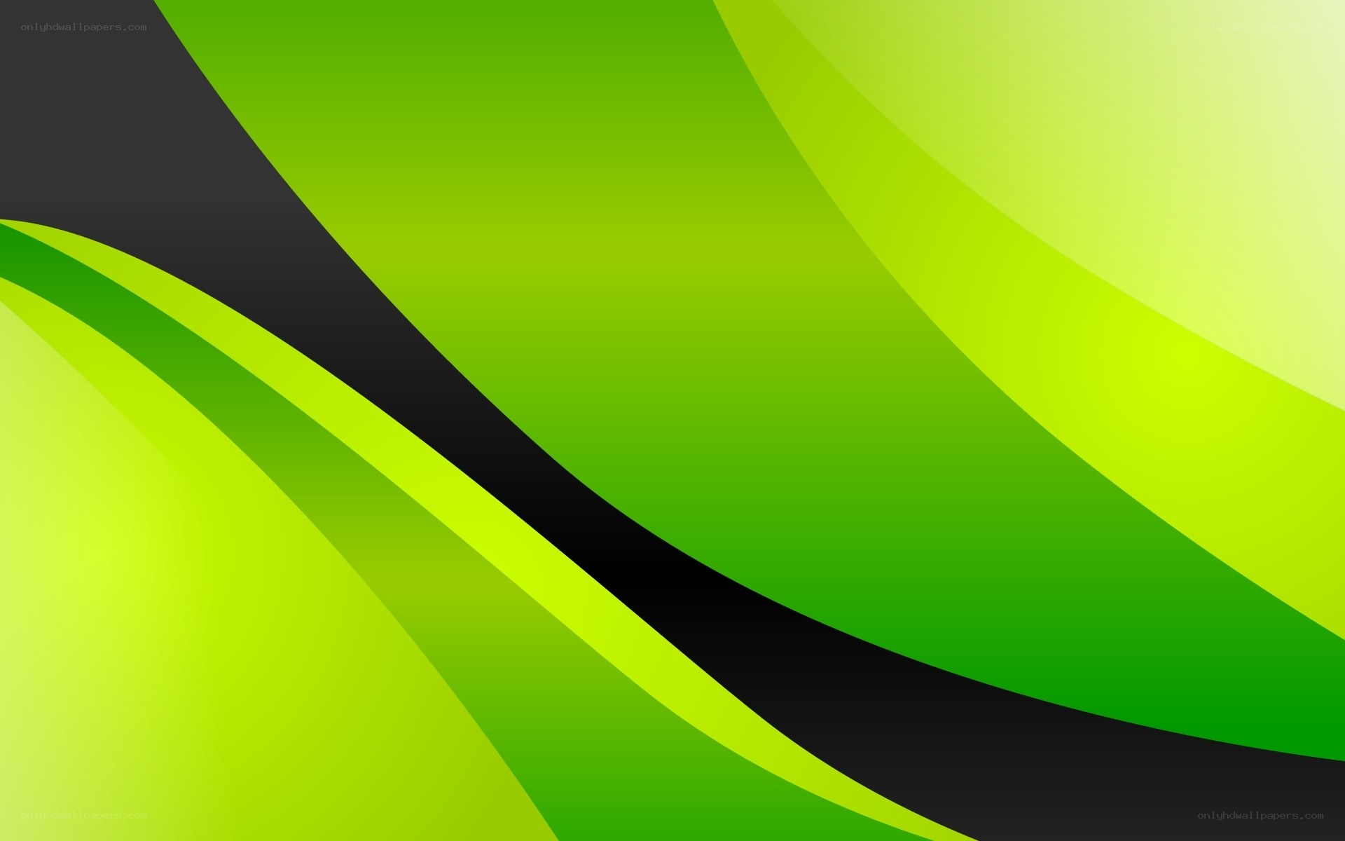 green and black abstract waves