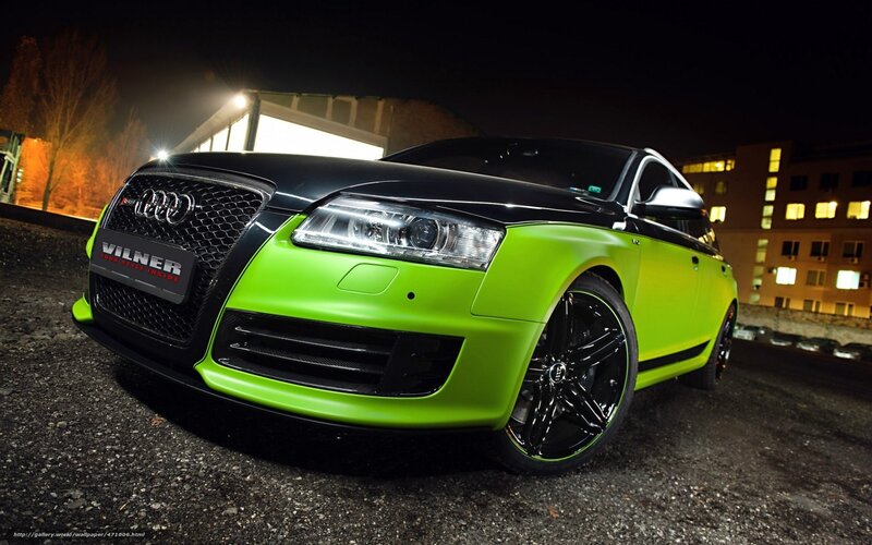 green and black audi car