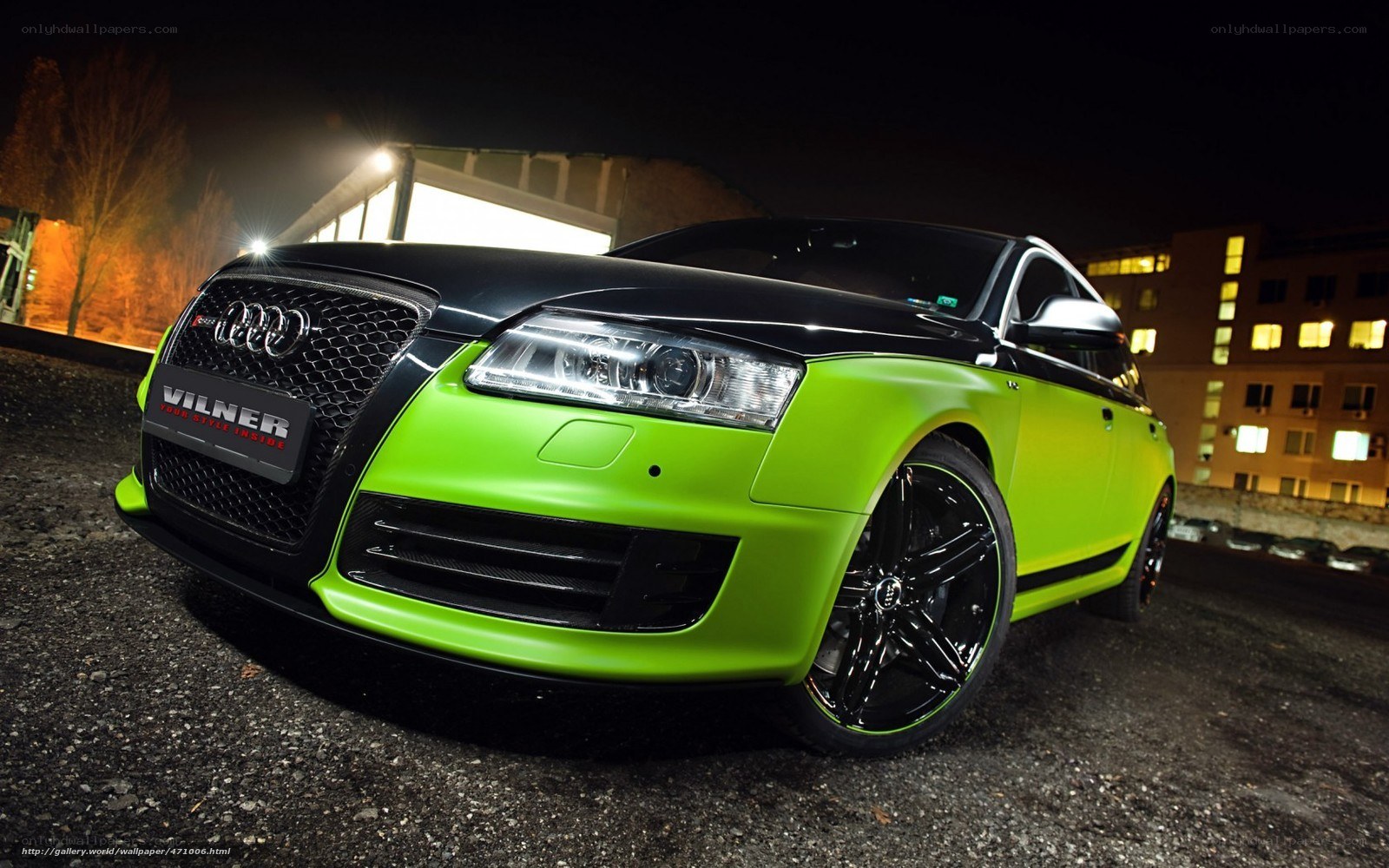 green and black audi car