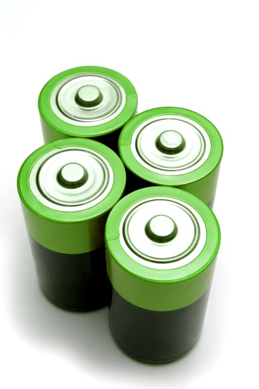 green and black batteries