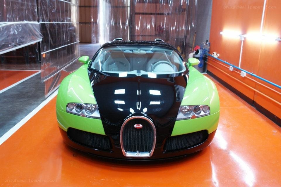 green and black bugatti veyron