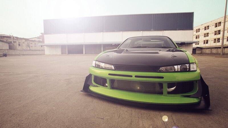 Green and Black Car — Dramatic, Afternoon, Photograph