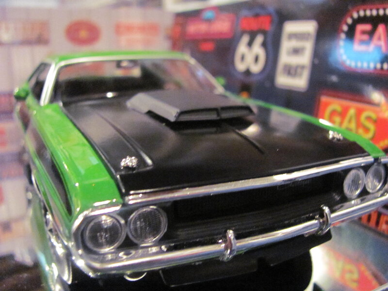 Green and Black Car Model