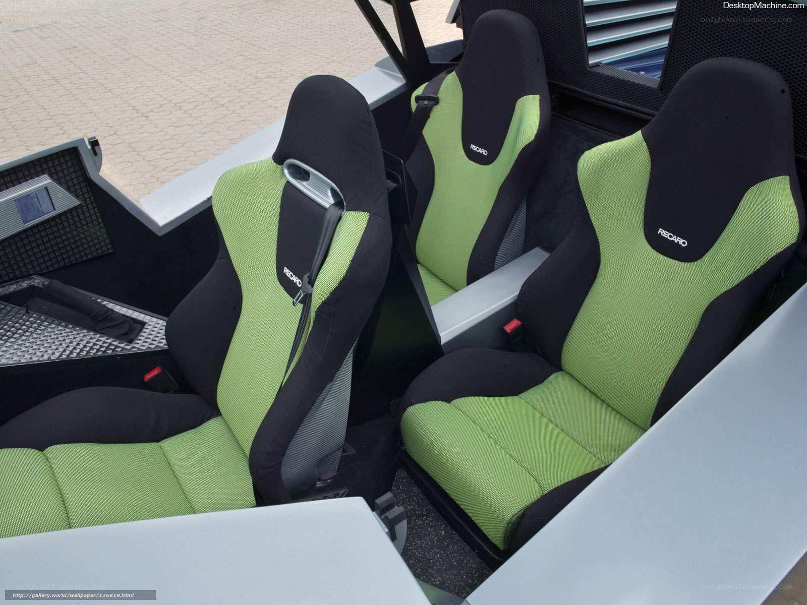 green and black car seats