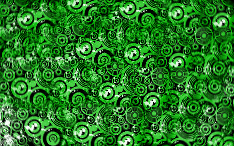Green and Black Circular Pattern