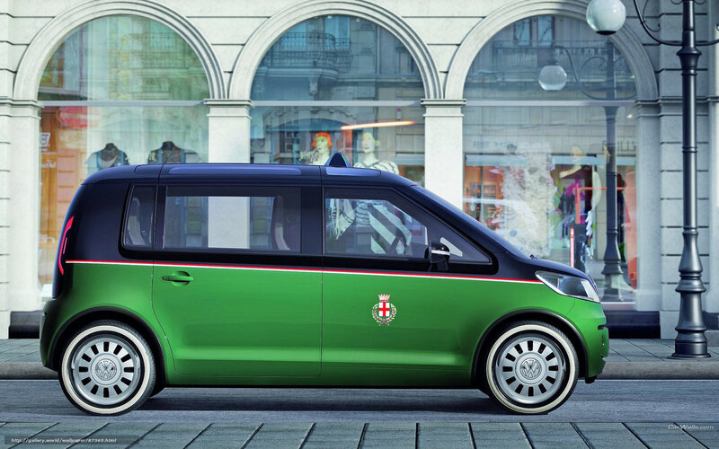 Green and black concept car