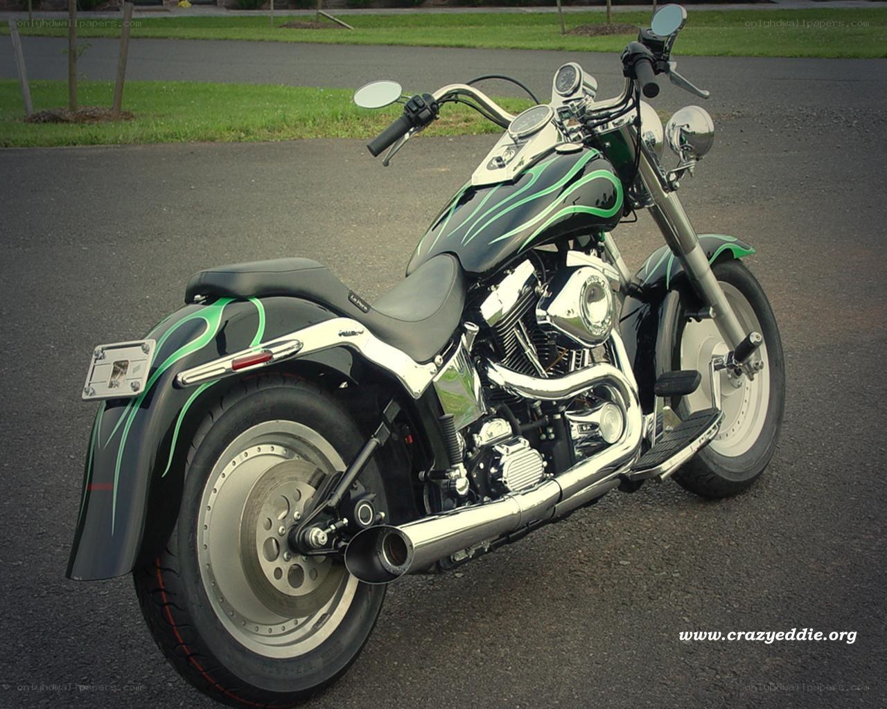 green and black custom motorcycle