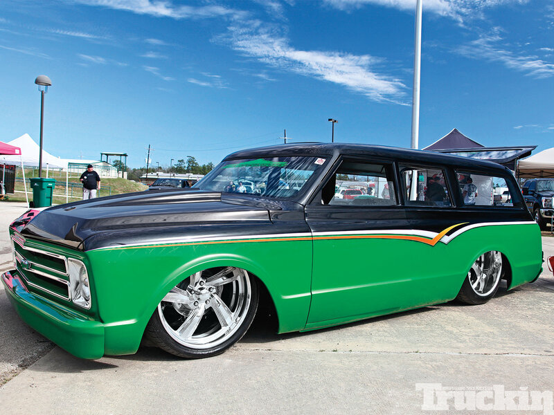Green and Black Custom Truck