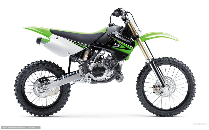 Green and Black Dirt Bike — Neutral, Photograph, Motorcycle